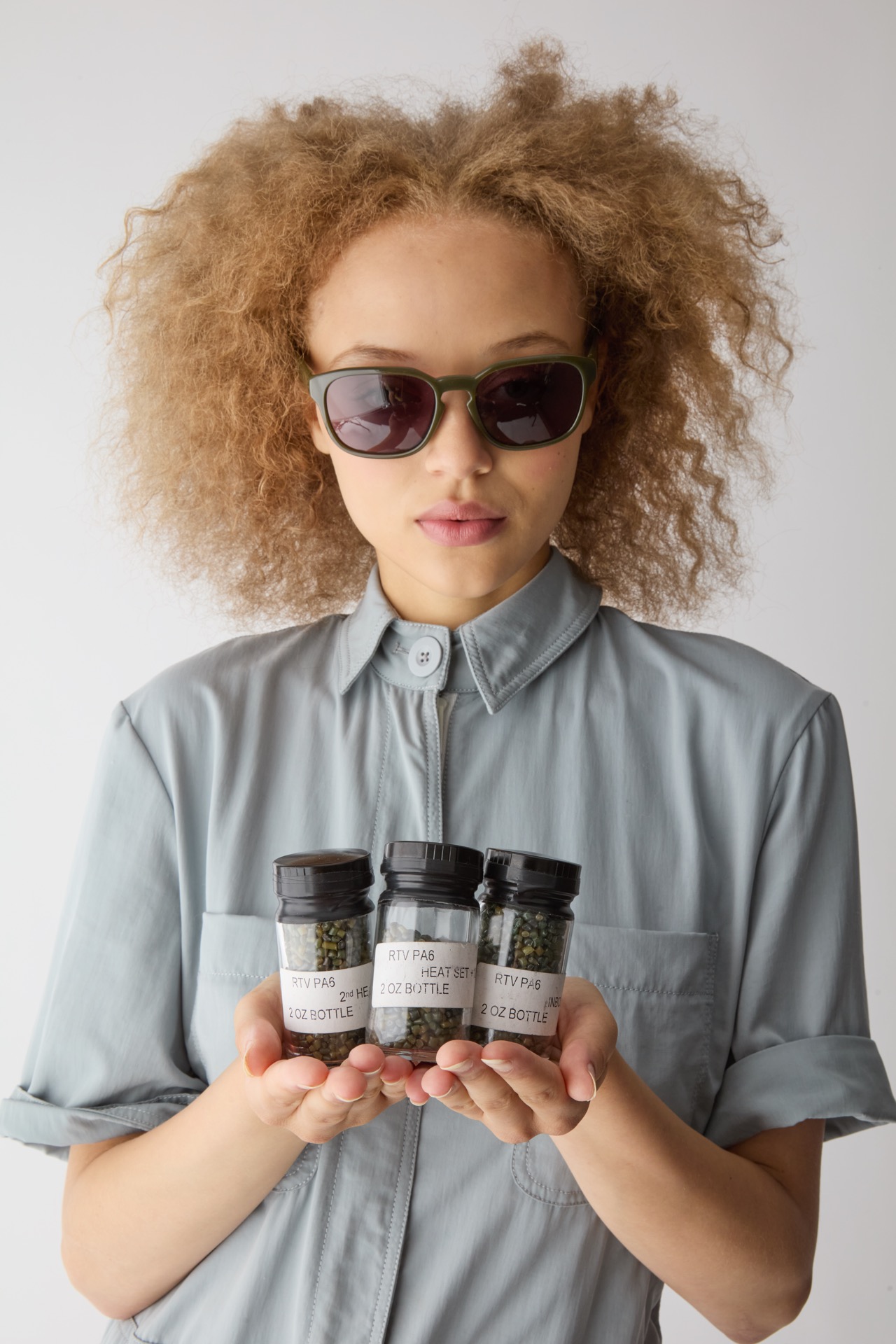 Model holding RTV PA6 material samples